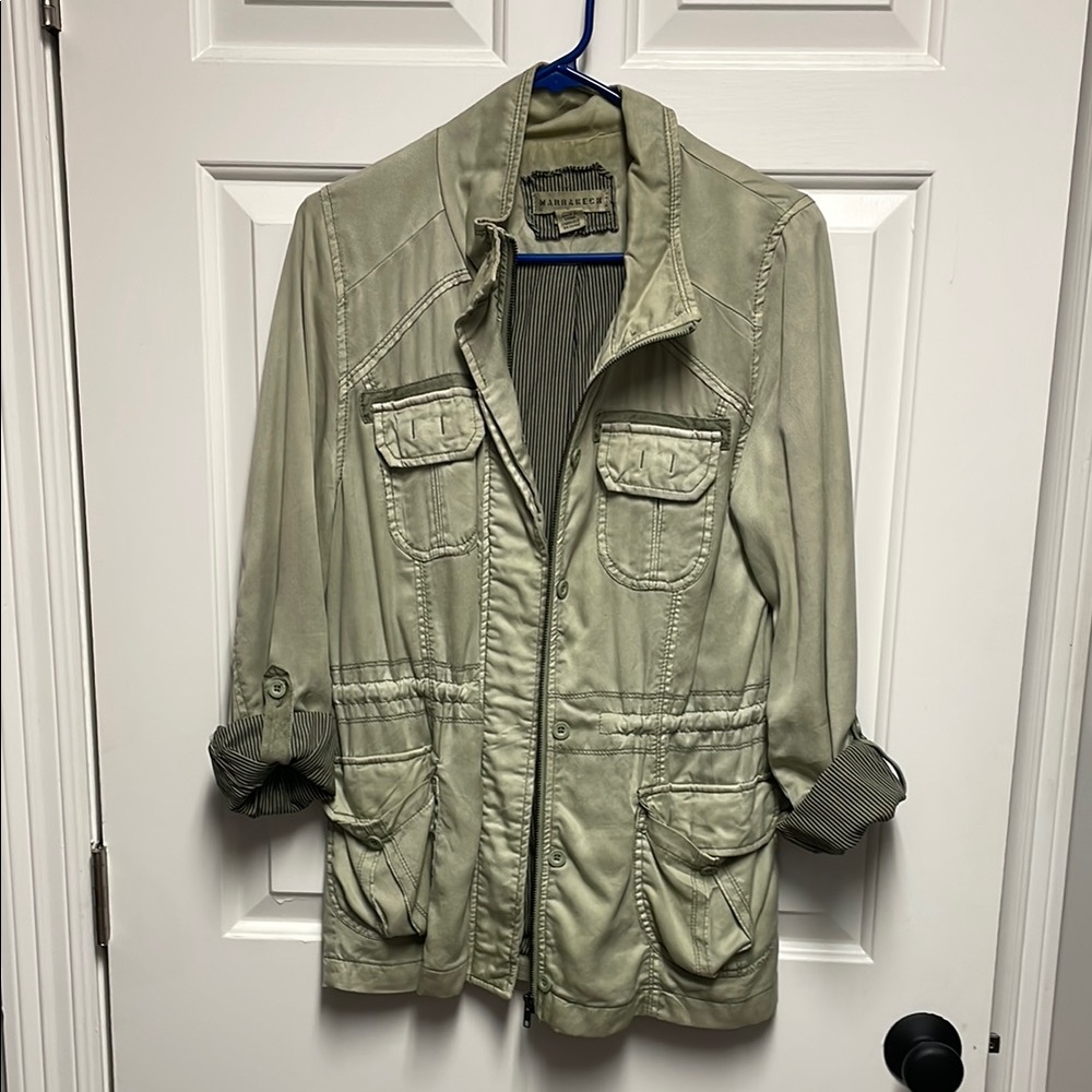 Anthropologie Olive Utility Jacket